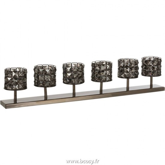 J-Line photophores Jolipa J Line Jline Photophore 6 Cristaux Smokey Grey