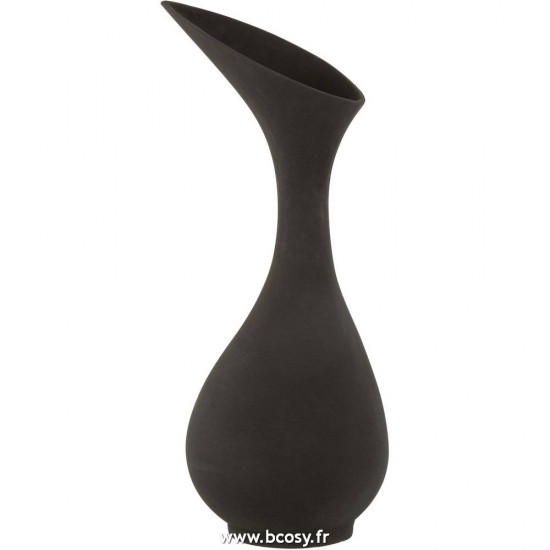 J-Line vases Jolipa J Line Jline Vase Olivia Rugueux Aluminium Noir Large