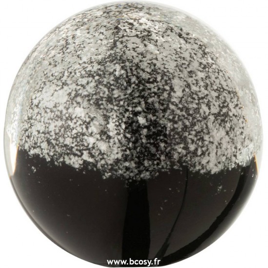 J Line Presse Papier Couches Verre Noir Argent Small L8xB8xH8 cm Jline 18679 by Jolipa 18679