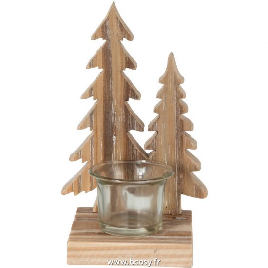 J-Line photophores Jolipa J Line Jline Photophore 2 Arbres Bois Naturel