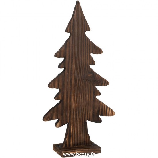 J Line Sapin De Noel Sur Pied Bois Marron Small L23xB8xH45 cm Jline 19475 by Jolipa 19475