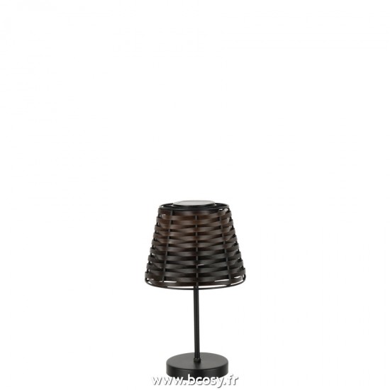 J-Line Éclairage Armatures Luminaires D'intérieur Pieds De Lampe Avec Abat Jour Lampes De Table Jolipa J Line Jline Lampe Led Energie Solaire Plastique Marron