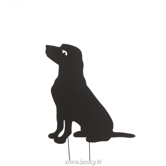 J Line decoration Jardin Chien Metal Noir L56xH77 cm Jline 20227 by Jolipa 20227