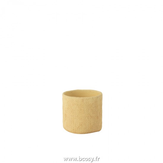 J Line Flowerpot Sunny Cement Beige Small L17xB17xH16 cm Jline 20302 by Jolipa 20302