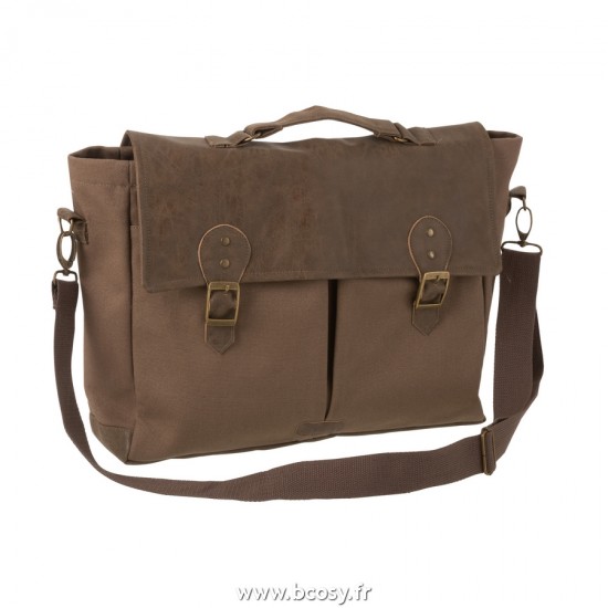 J-Line sac a main tricote sacs a main Jolipa J Line Jline Cartable Avec Sangle Textile Marron