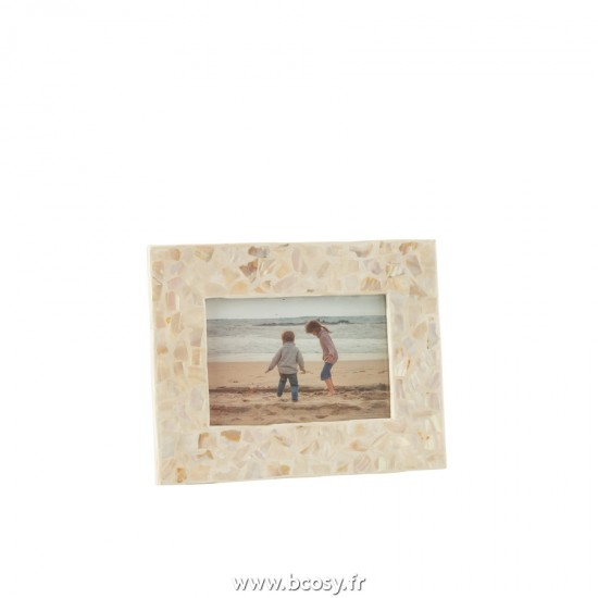 J-Line cadre cadres photo Jolipa J Line Jline Cadre Photo Nuye Mosaique Mdf Ivoire 10X15Cm