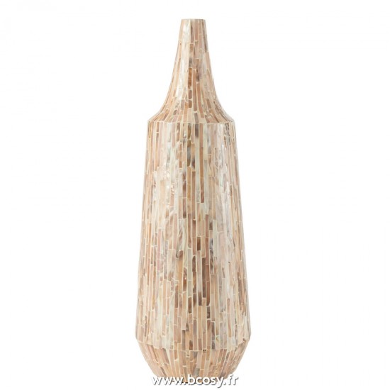 J-Line vases Jolipa J Line Jline Vase Nuye Bouteille Mosaique Papier Beige