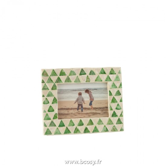 J-Line cadre cadres photo Jolipa J Line Jline Cadre Photo Nuye Mosaique Mdf Vert 10X15Cm