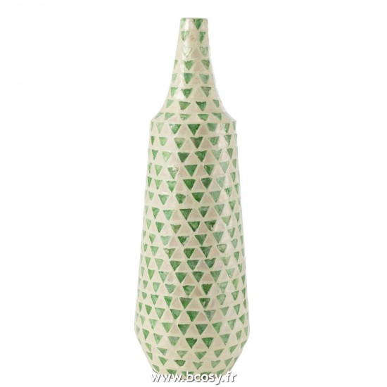 J-Line vases Jolipa J Line Jline Vase Nuye Bouteille Mosaique Papier Vert