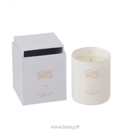 J-Line bougies parfumées Jolipa J Line Jline Bougie Parfumee Astro Poisson Blanche 50H