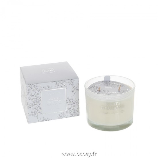 J-Line bougies parfumées Jolipa J Line Jline Bougie Parfumee White Gardens Blanche Small 30H