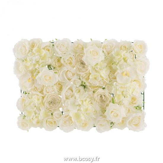 J-Line panneaux mural muraux Jolipa J Line Jline Panneau Fleurs Mix Plastique Blanc