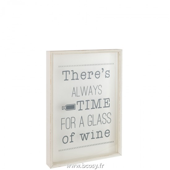 J-Line panneaux de texte Jolipa J Line Jline Cadre Bouchons Anglais Bois Beige Small