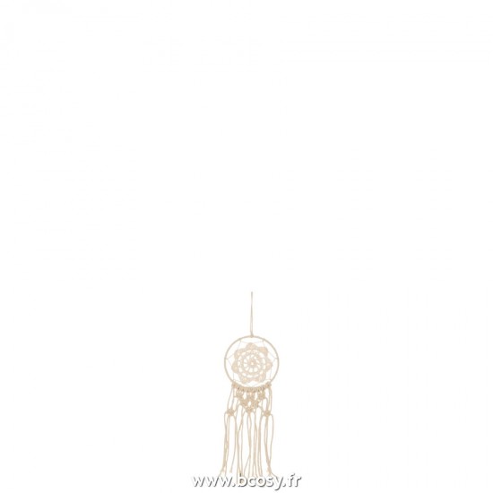 J Line Attrape Rêve En Coton Macramé Écru Small L30xB9 cm Jline 22442 by Jolipa 22442