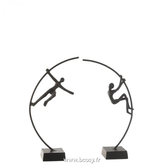 J-Line grimpeurs Jolipa J Line Jline Figurines Acrobates Aluminium Noir Assortimement De 2