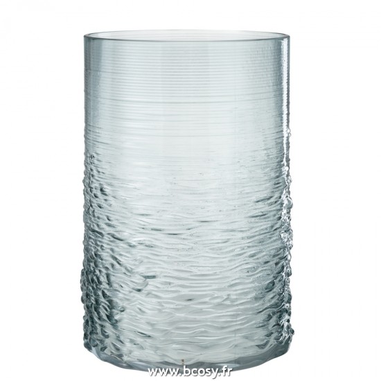 J-Line lanternes photophores Jolipa J Line Jline Photophore Mer Verre Bleu Large