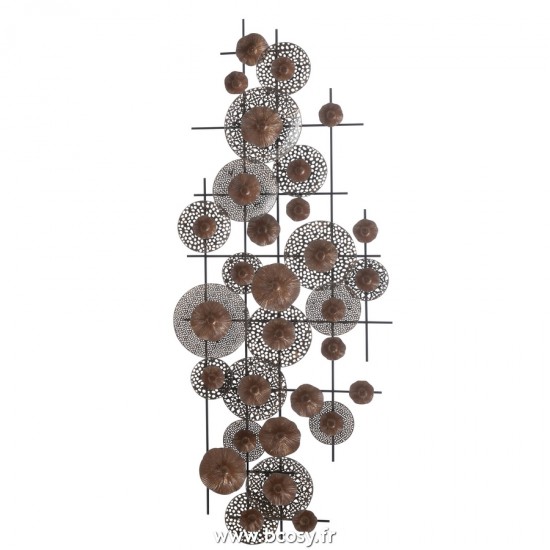 J-Line figurines statuettes Jolipa J Line Jline Deco Murle Fleurs Metal Marron