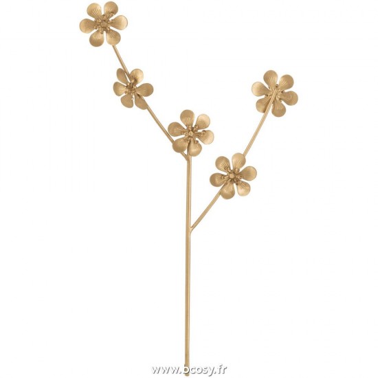 J Line Fleurs Metal Or Small L19xB2xH30 cm Jline 25529 by Jolipa 25529