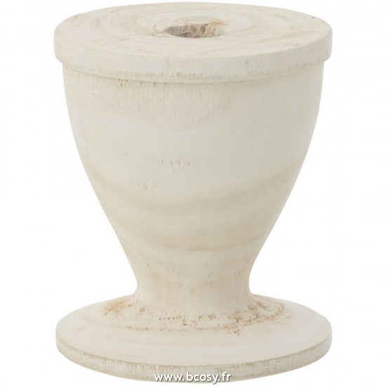 J-Line chandeliers candélabres Jolipa J Line Jline Porte Bougie Bois Blanc Small