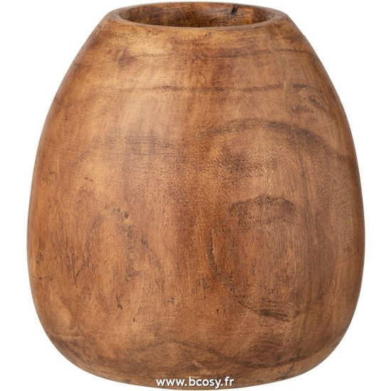 J Line Pot Paulownia Brun Small L24xB24xH26 cm Jline 25742 by Jolipa 25742