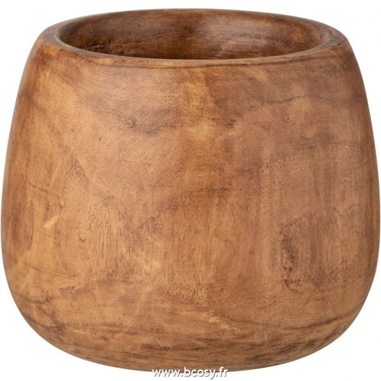 J Line Pot Paulownia Brun L27xB27xH21 cm Jline 25745 by Jolipa 25745