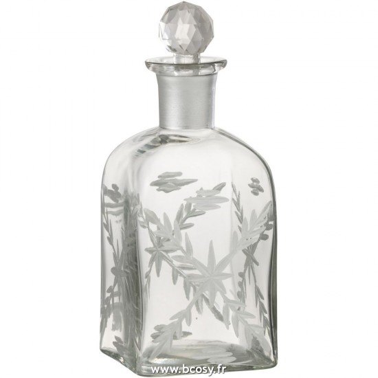 J-Line carafes a decanter Jolipa J Line Jline Carafe Chloe Ovale Verre Transparent Argent