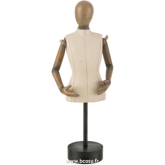 J Line Buste Poly Beige Brun Small L11xB9xH31 cm Jline 26568 by Jolipa 26568