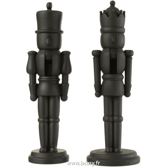 J-Line figurines statuettes Jolipa J Line Jline Casse Noisettes Resine Noir Mat Large Assortiment De 2