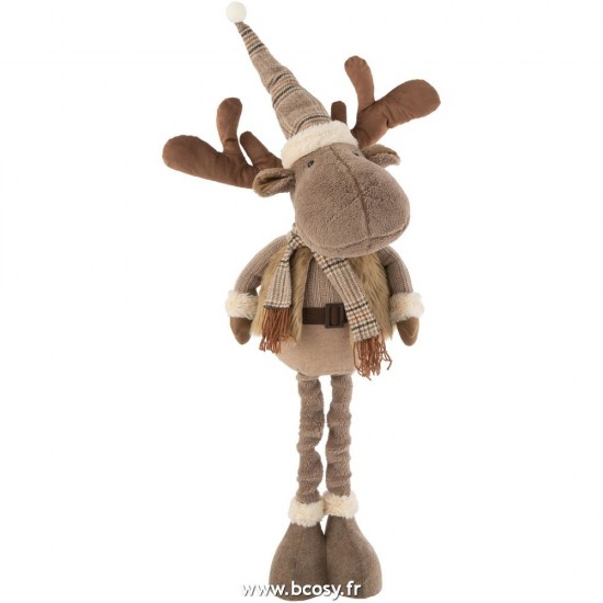 J-Line rennes caribous Jolipa J Line Jline Renne Hiver Debout Textile Brun Large