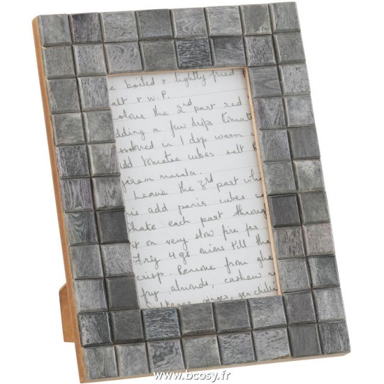 J-Line cadre cadres photo Jolipa J Line Jline Cadre Photo Motifs Carre 10X15 Bois Corne Gris Small 17X22Cm