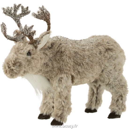 J Line Peluche Elan Brun Gris Small L26xB9xH23 cm Jline 27241 by Jolipa 27241