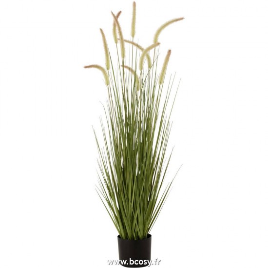 J Line Herbes+Graminees En Pot Plastique Vert Medium 120 Jline 2741 by Jolipa 2741