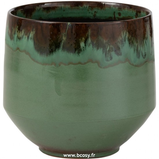 J Line Cache Pot Aline Ceramique Vert Large L28xB28xH27 cm Jline 28350 by Jolipa 28350