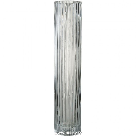 J-Line vases Jolipa J Line Jline Vase Cylindrique Lignes Verre Transparent Large
