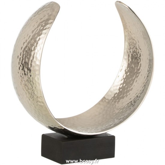 J Line Decoration Lune Metal Argente Small L23xB10xH26 cm Jline 29048 by Jolipa 29048