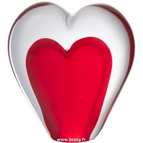 J Line Presse Papier Debout Verrer Rouge L10xB5xH10 cm Jline 29116 by Jolipa 29116