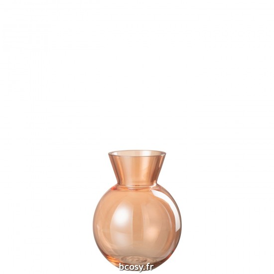 J Line Vase Lucy Verre Orange Small L13xB13xH18 cm JLine 30350 by Jolipa 30350.