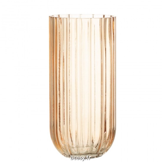 J-Line J Line vases Jolipa Vase Yari Lignes Verre Peche Large.