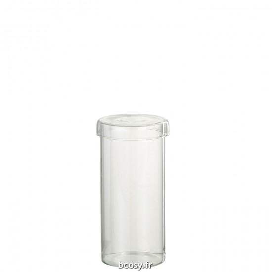 J-Line J Line pots a de provision Jolipa Pot En Verre Lisa Verre Transparent Medium.