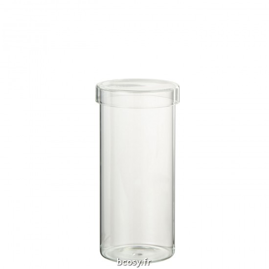 J-Line J Line pots a de provision Jolipa Pot En Verre Lisa Verre Transparent Large.