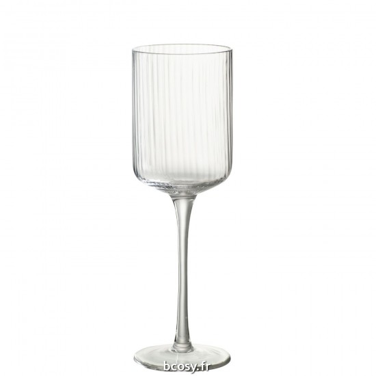J Line Verre A Vin Ralph Verre Transparent L8xB8xH23 cm JLine 30625 by Jolipa 30625 Assortiment de 6 pcs.