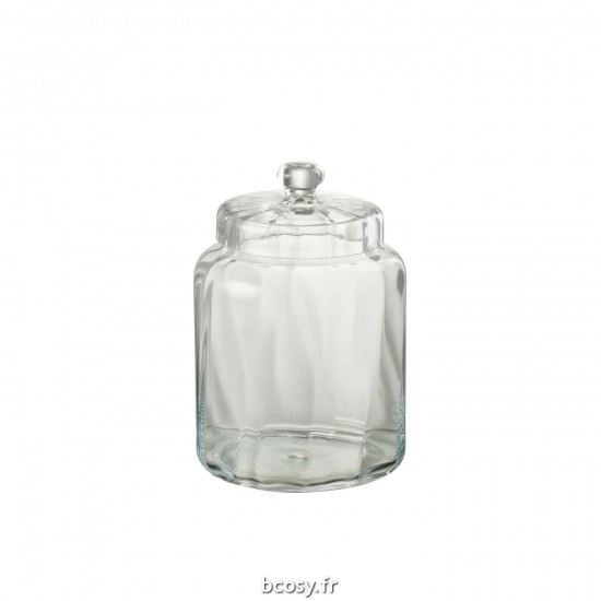J-Line J Line pots a de provision Jolipa Jarre Elia Verre Transparent Medium.