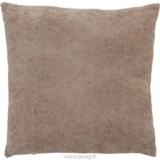 J-Line coussins Jolipa Jline Coussin Carre Fayola Coton Marron