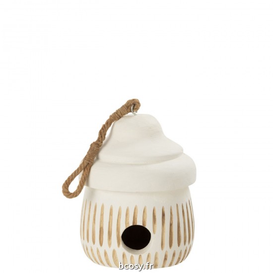 J Line Nichoir Ying Bois Blanc L20xB20xH27 cm JLine 31349 by Jolipa 31349.