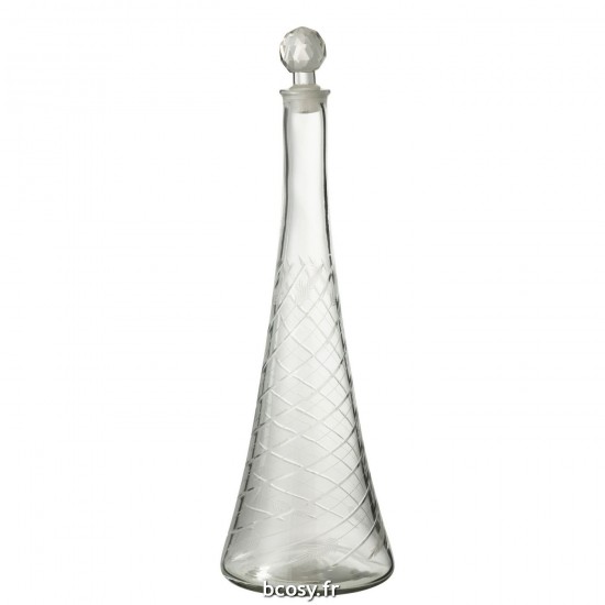 J-Line J Line bouteilles Jolipa Carafe Tiges Verre Transparent.