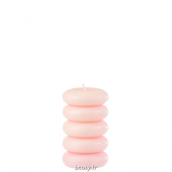 J-Line J Line bougies Jolipa Bougie Macaron Rose Large 10H.