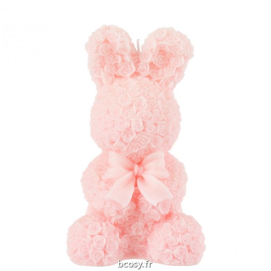 J-Line J Line bougies Jolipa Bougie Lapin Rose Large 25H.