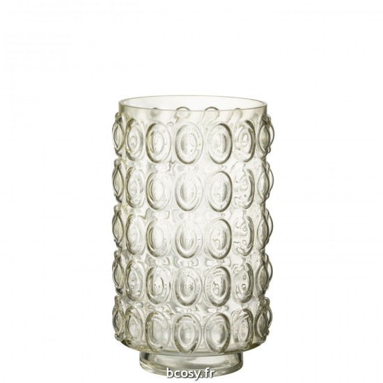J-Line J Line vases Jolipa Vase Bulles Verre Jaune Clair Large.
