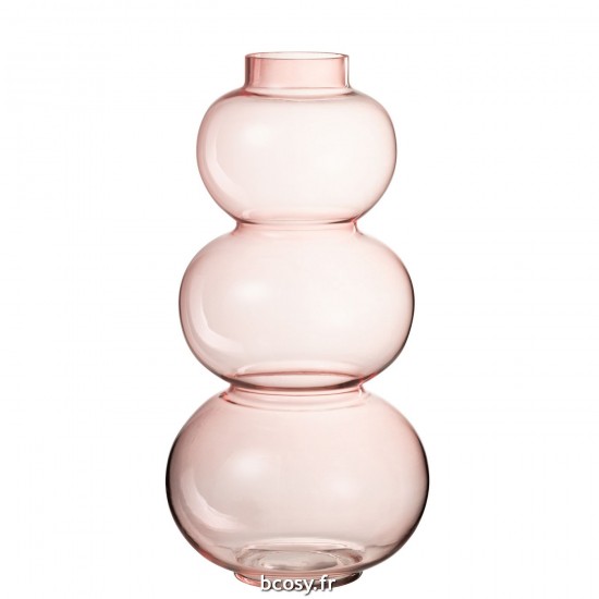 J-Line J Line vases Jolipa Vase Boule Verre Rose Large.