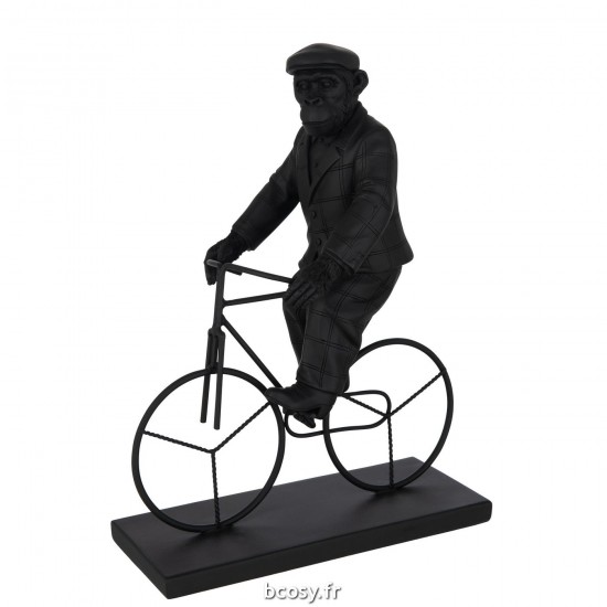 J-Line J Line singes statuettes Jolipa Singe Velo Poly Noir Large.